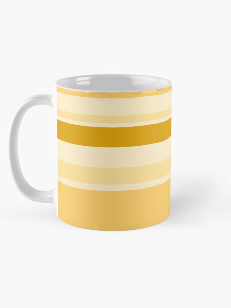Thumbnail 5 of 6, Coffee Mug, Yellow Stripes designed and sold by Ragpamuffin.