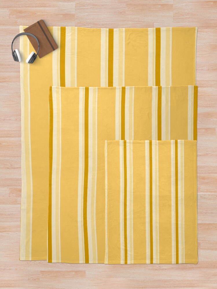 Thumbnail 5 of 6, Throw Blanket, Yellow Stripes designed and sold by Ragpamuffin.