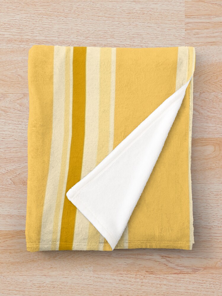 Thumbnail 3 of 6, Throw Blanket, Yellow Stripes designed and sold by Ragpamuffin.