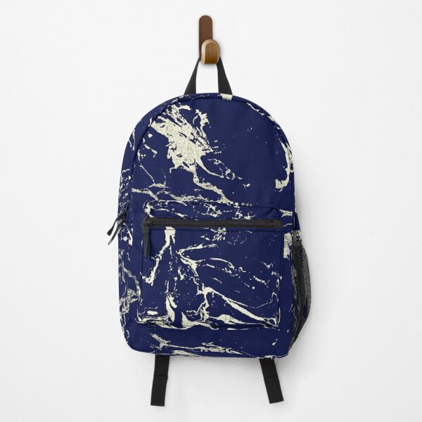 Item preview, Modern navy blue silver marble pattern designed and sold by skolfid brows ⭐⭐⭐⭐⭐ (5.0).
