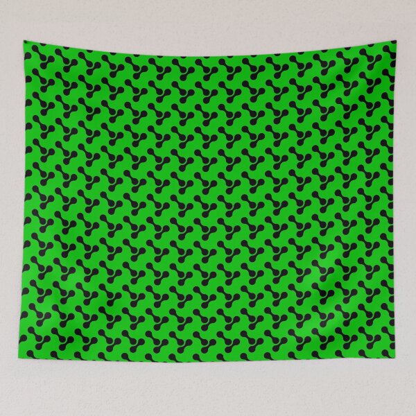 Item preview, black and green abstract bone circle organic shape pattern designed and sold by Ray Loka.