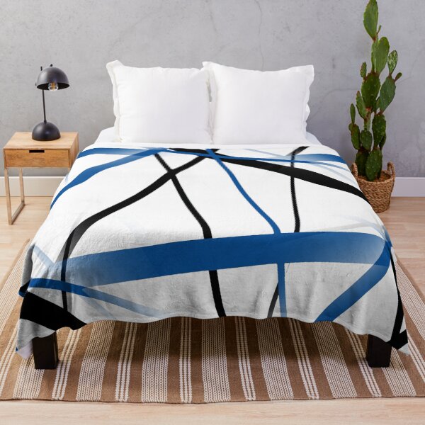 Item preview, Seamless Abstract Blue and Black Strips Cut Out Pattern v2 designed and sold by taiche.