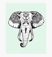 Elephant Tattooed Photographic Print