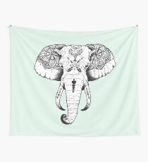 Elephant Tattooed Wall Tapestry