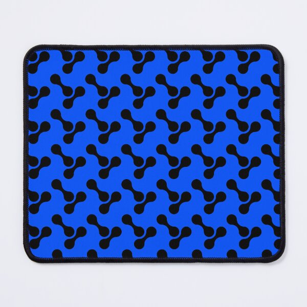 Item preview, black and blue abstract bone circle organic shape pattern designed and sold by Ray Loka.