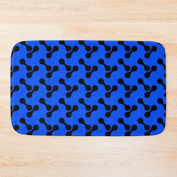 Item preview, black and blue abstract bone circle organic shape pattern designed and sold by Ray Loka.