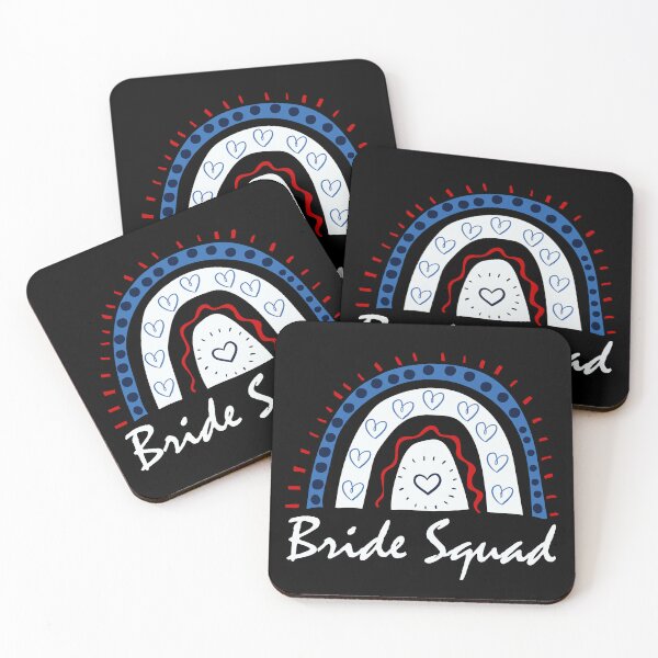 Item preview, Bride Squad Cute Fun Doodle Boho Rainbow designed and sold by LadySaltwater.