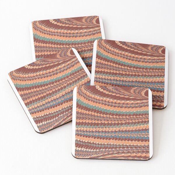 Item preview, Light brown and blue toned marble endpaper designed and sold by coverinlove.