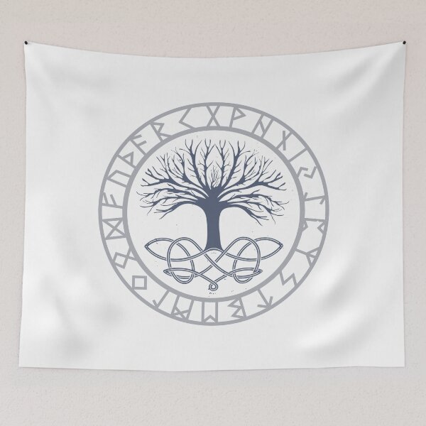 Item preview, Yggdrasil The World Tree with Elder Futhark Runes | Norse Mythology gifts designed and sold by Time Nomads.