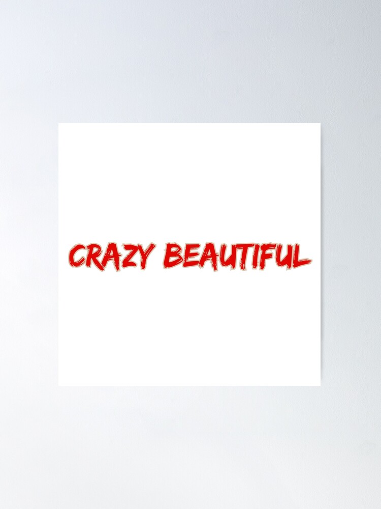 Beautiful crazy song lyrics  Poster for Sale by GranolaLifex