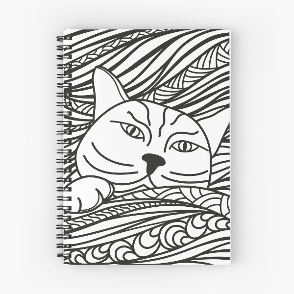 Item preview, Serious cat  on a pillow. Black and white drawing designed and sold by Tasha-design.