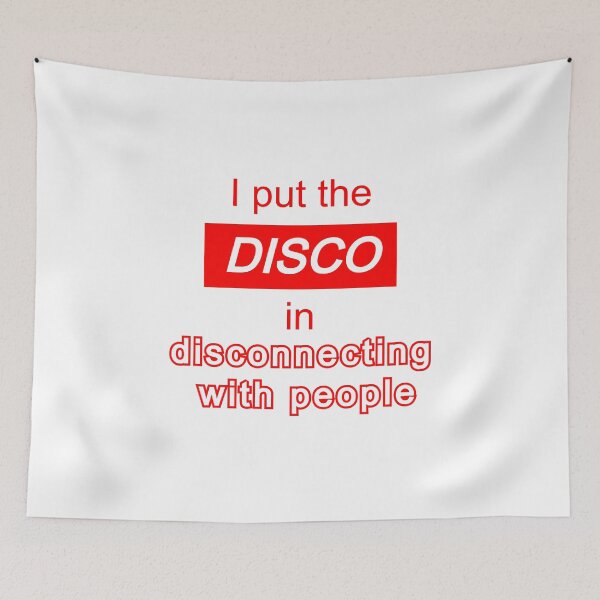 Item preview, I put the "disco" in disconnecting with people - antisocial introvert quote designed and sold by art-in-a-bottle.