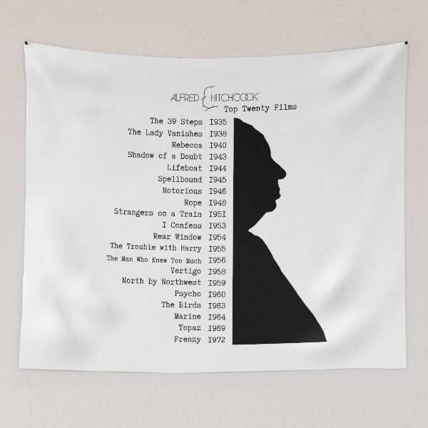 Item preview, Alfred Hitchcock Top Twenty Films, Best 20 Films designed and sold by LaziniArts.