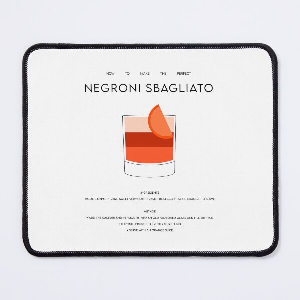 Item preview, Negroni Sbagliato Recipe Artwork designed and sold by GirlGangPrints.