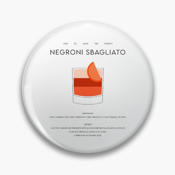 Item preview, Negroni Sbagliato Recipe Artwork designed and sold by GirlGangPrints.
