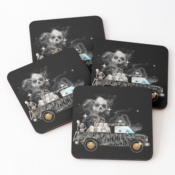 Item preview, Halloween Skeleton Skull Truck - PickUp Goth Cat Car designed and sold by Jolly-Yosei.