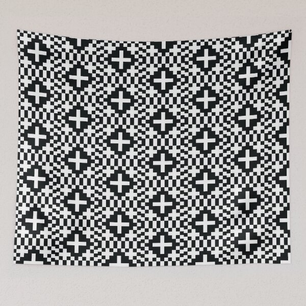 Item preview, PIXEL PATTERN white and black designed and sold by Ray Loka.