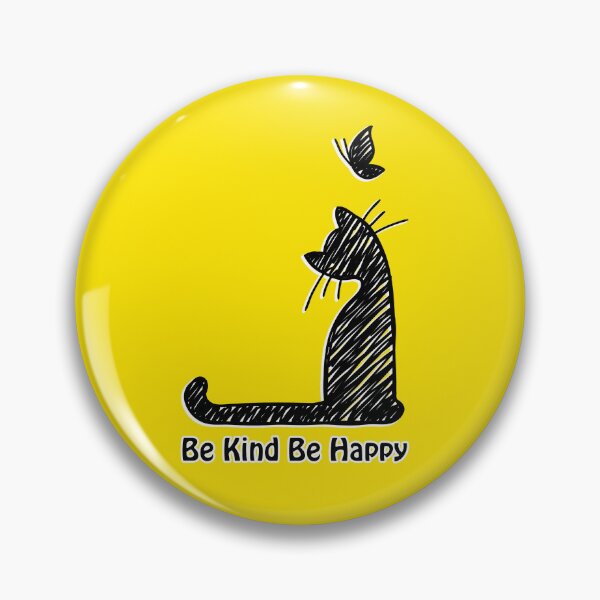 Item preview, Be Kind Be Happy quote Cat modern Graphic, Cool art printed Essential Vintage Casual colored designed and sold by Danita111.