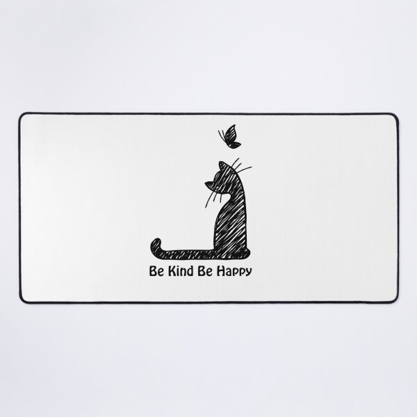 Item preview, Be Kind Be Happy quote Cat modern Graphic, Cool art printed Essential Vintage Casual colored designed and sold by Danita111.