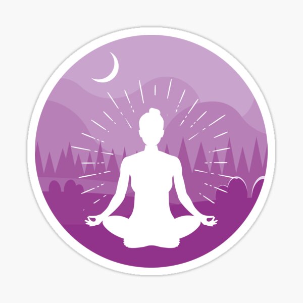 Okay But Yoga First, Yoga Lotus Pose, Meditation Sticker for Sale by  Pisutachio