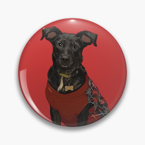 Item preview, Australian Shepherd in Christmas Sweater - Black Merle Aussie - Cuddly Aussie Puppy in sweater - Persian Red designed and sold by EcoElsa.