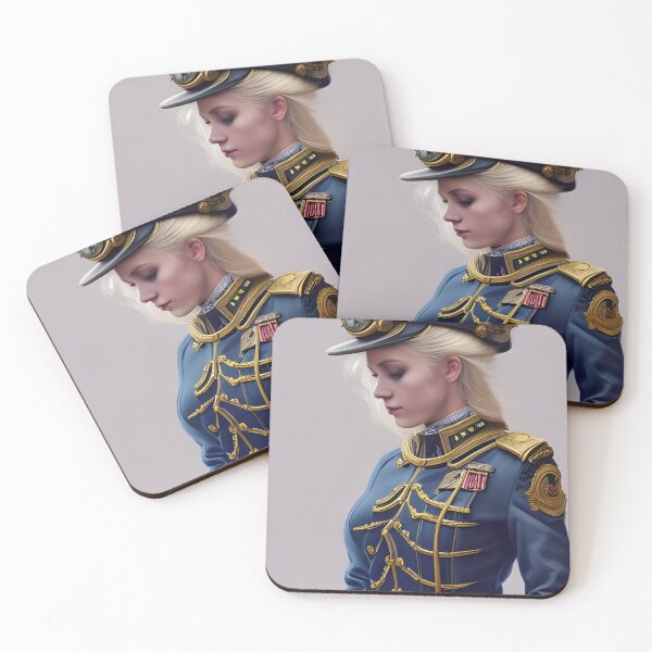 Item preview, Beautiful steampunk blonde in military uniform designed and sold by Eliteijr.