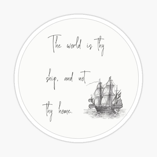 Item preview, The World Is Thy Ship & Not Thy Home - St. Therese Quote - saint quote - round designed and sold by ISBrunning.
