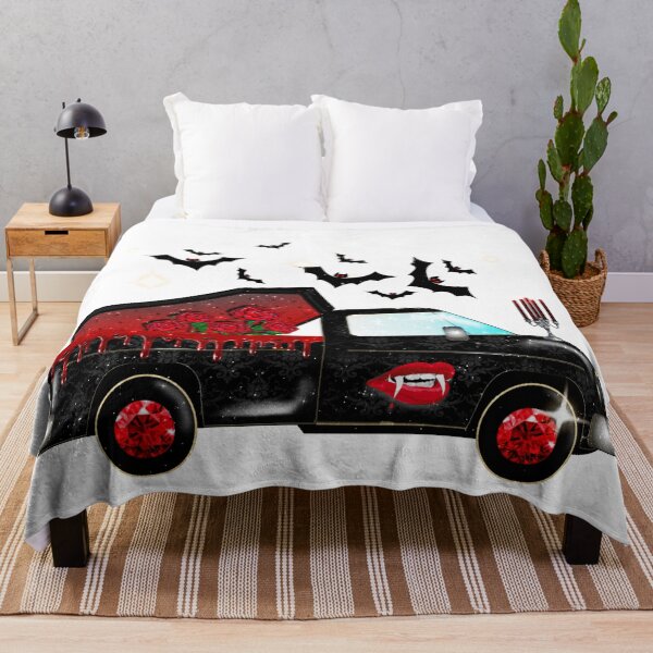 Item preview, Halloween Vampire Truck - PickUp Black Red Bats designed and sold by Jolly-Yosei.