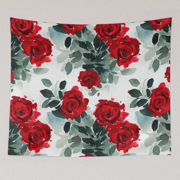 Item preview, Red Roses Impressionist Watercolour designed and sold by GrizzlyGaz.