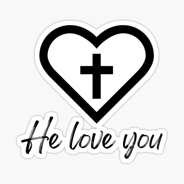 Beautiful Artwork Smile Jesus Loves You Sticker For Sale By Jesustess Redbubble 