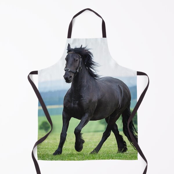 Item preview, Cute Horse Black - Galloping - Black Frisian Horse designed and sold by ONORMAL.