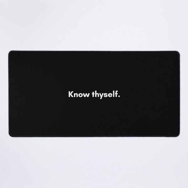 Item preview, Know thyself | Philosophy Quote | White and Black designed and sold by Philosopherous.