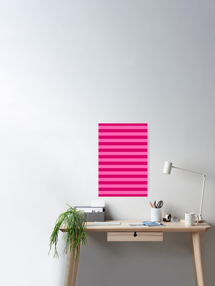 Medium Light Hot Pink and Dark Hot Pink Stripes