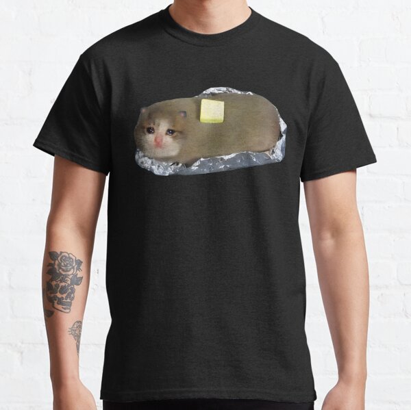 Item preview, Baked Potato Cursed Sad Butter Cat Crying Meme designed and sold by fomodesigns.