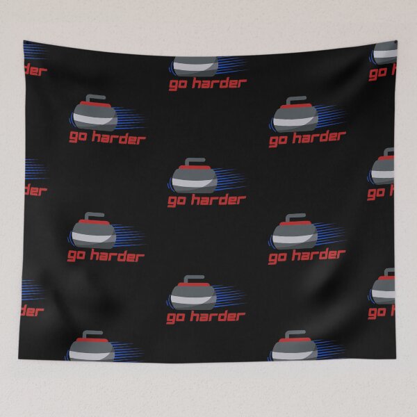 Item preview, Go harder curling winter sport design designed and sold by reka88.