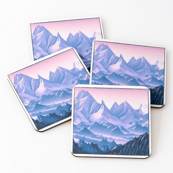 Item preview, Square winter mountains designed and sold by HarriPaloma.