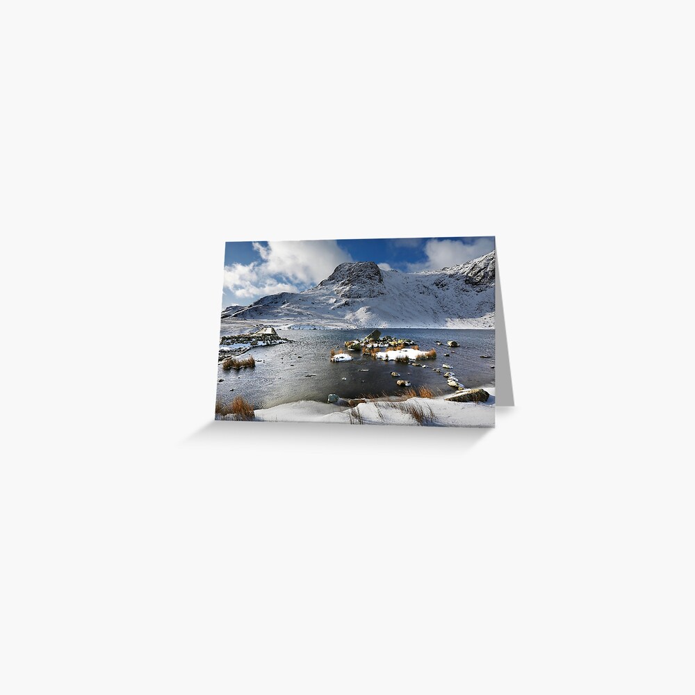 Harrison Stickle and Stickle Tarn in the English Lake District Greeting Card
