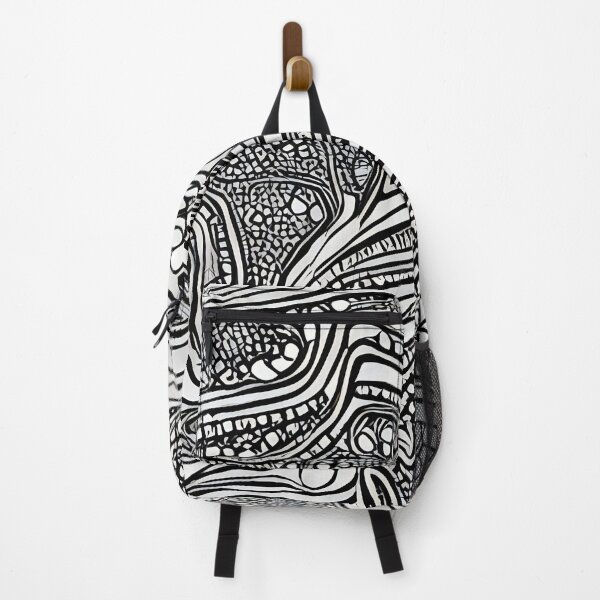 Item preview, Abstract intrincated black and white painting designed and sold by thecocotouchart.