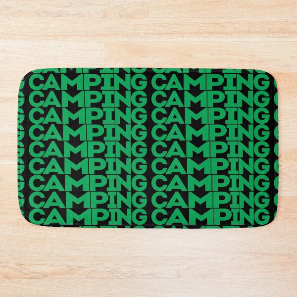 Item preview, Camping in green repeated text designed and sold by hockeng.