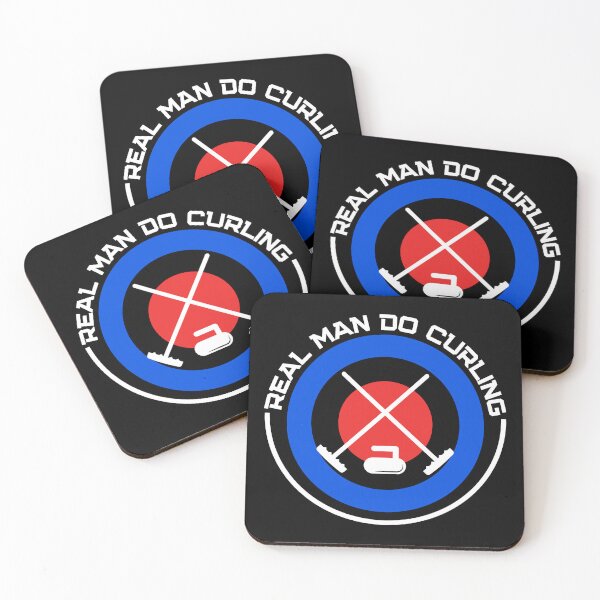 Item preview, Real man do curling funny winter sport design designed and sold by reka88.