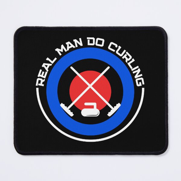 Item preview, Real man do curling funny winter sport design designed and sold by reka88.