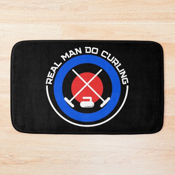 Item preview, Real man do curling funny winter sport design designed and sold by reka88.