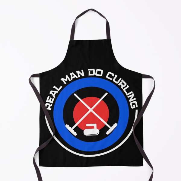 Item preview, Real man do curling funny winter sport design designed and sold by reka88.