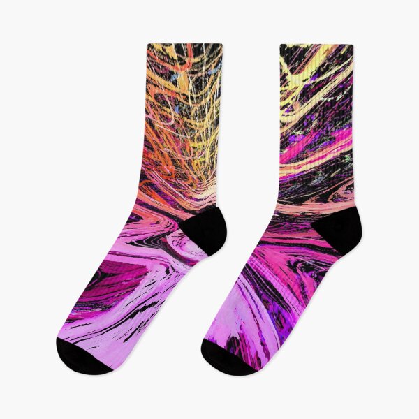 Item preview, Y2K Aesthetic Colors Hot Pink Lilac Pink Shades with Gen Z Yellow and Black 4 of 4 designed and sold by Beachy.