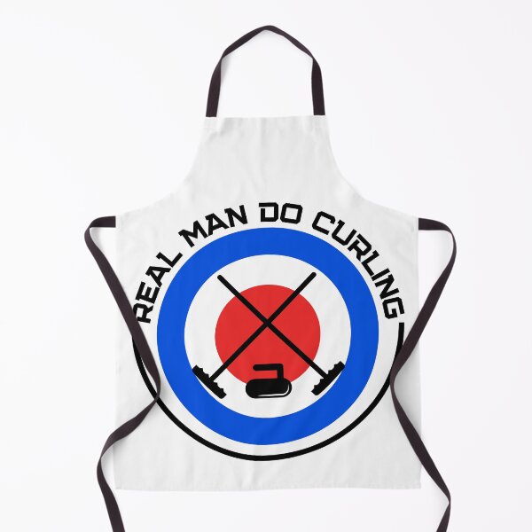 Item preview, Real man do curling funny winter sport design designed and sold by reka88.
