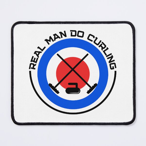 Item preview, Real man do curling funny winter sport design designed and sold by reka88.