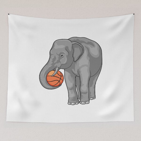 Item preview, Elephant Basketball player Basketball designed and sold by Snabdesign84.
