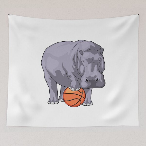 Item preview, Hippo Basketball player Basketball designed and sold by Snabdesign84.
