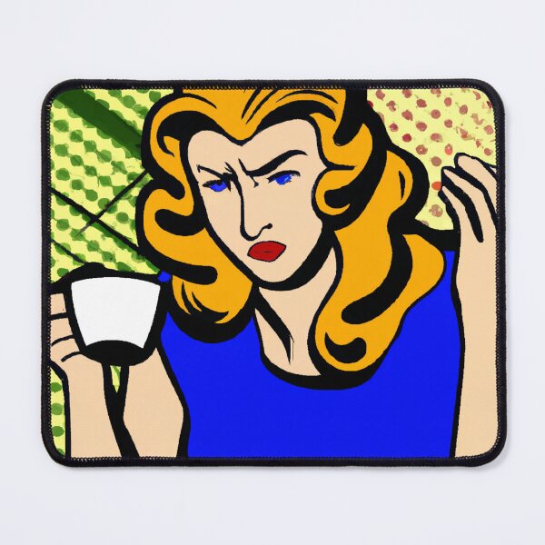 Item preview, Pop-Art of a Fed-Up and Irritated Woman Throwing Her Hands Up in Frustration designed and sold by Bookwyrm-Bazaar.