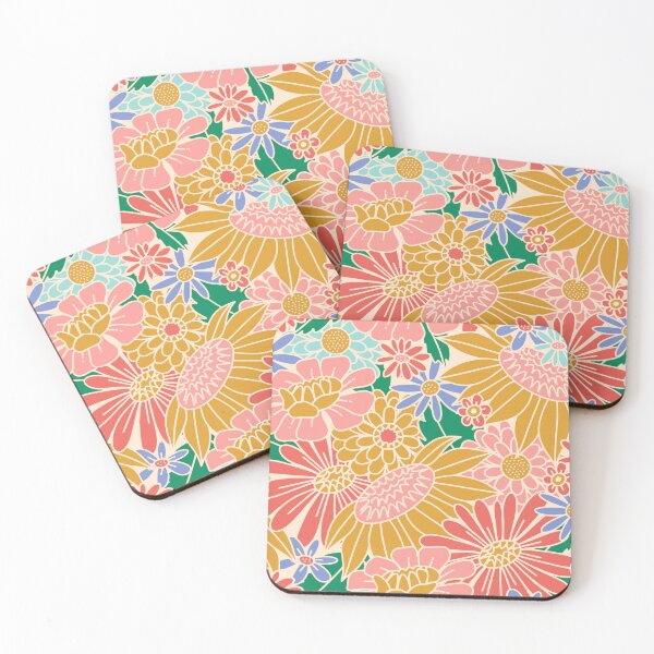 Item preview, 70s Retro Floral - Spring Garden designed and sold by latheandquill.